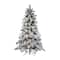 7.5ft. Pre-Lit Flocked Berkshire Snowy Spruce Artificial Christmas Tree, Warm White LED Lights